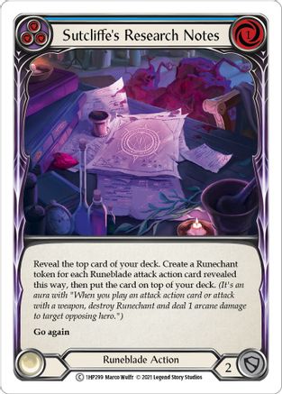 Sutcliffe's Research Notes (Blue) (1HP299)