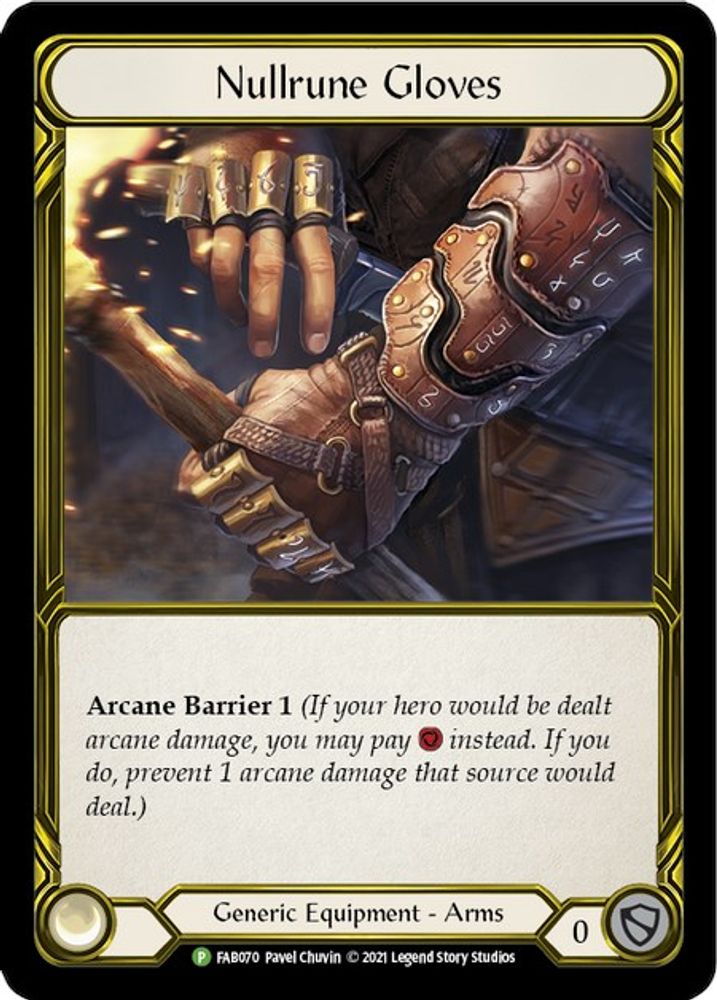 Nullrune Gloves (Golden) - FAB070 (FAB070)  Cold Foil