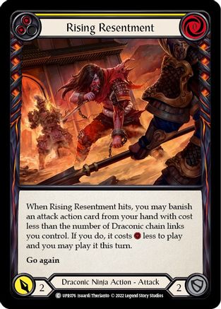Rising Resentment (Yellow) (UPR076)  Rainbow Foil