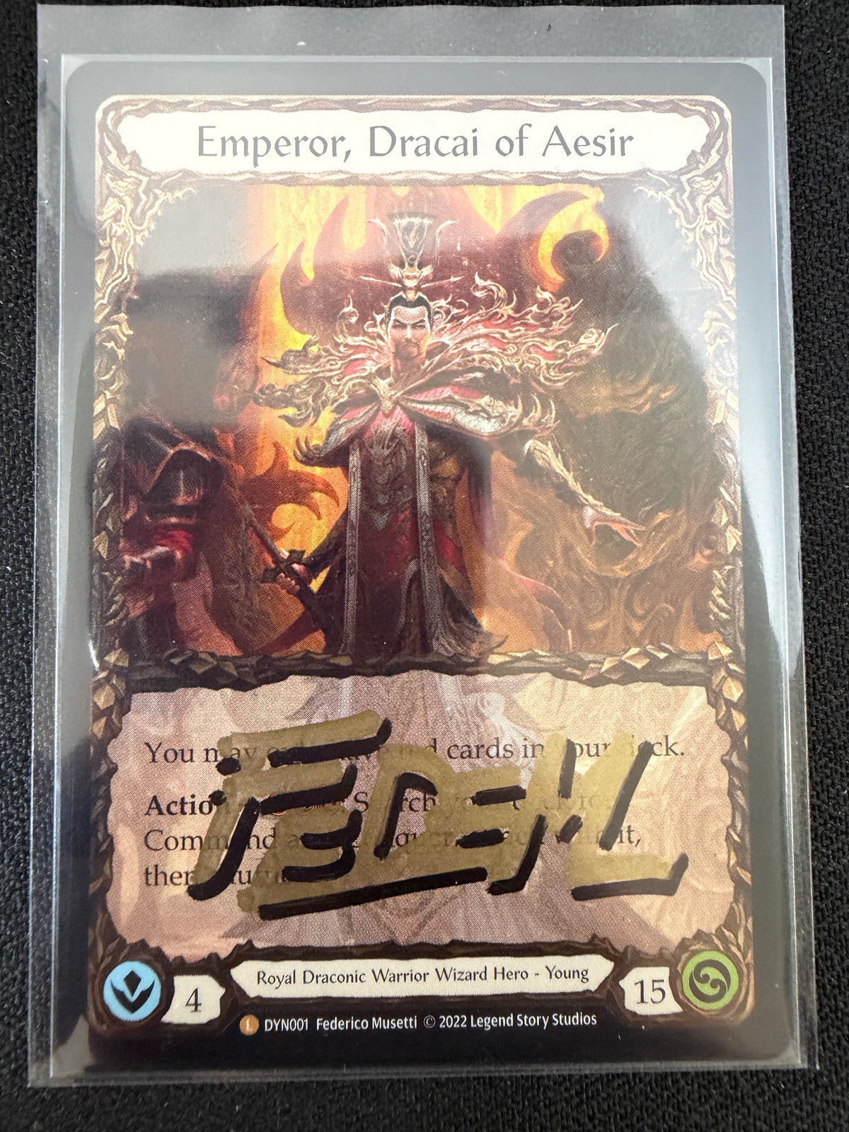 Emperor, Dracai of Aesir Cold Foil (SIGNED BY ARTIST)