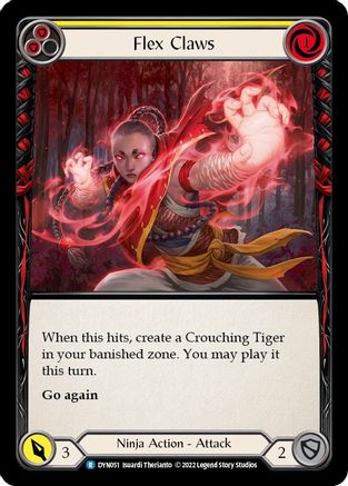 Flex Claws (Yellow) (DYN051)  Rainbow Foil