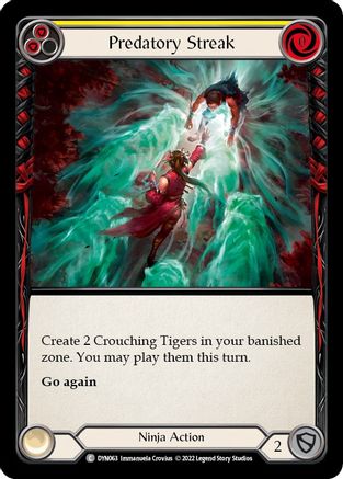 Predatory Streak (Yellow) (DYN063)  Rainbow Foil