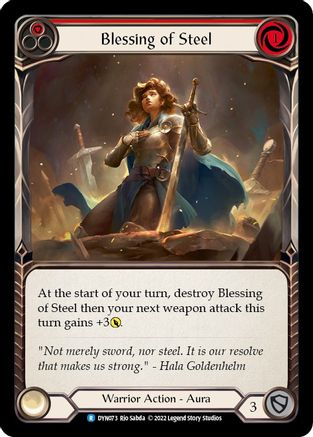 Blessing of Steel (Red) (DYN073)  Rainbow Foil