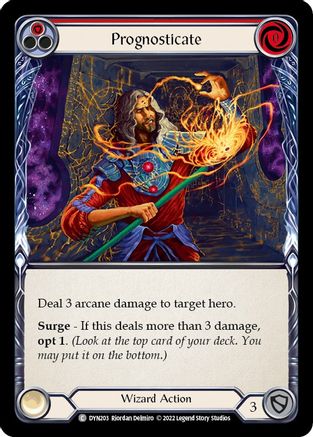 Prognosticate (Red) (DYN203)  Rainbow Foil