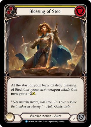 Blessing of Steel (Yellow) (DYN074)  Rainbow Foil