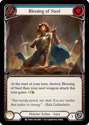 Blessing of Steel (Blue) (DYN075)  Rainbow Foil