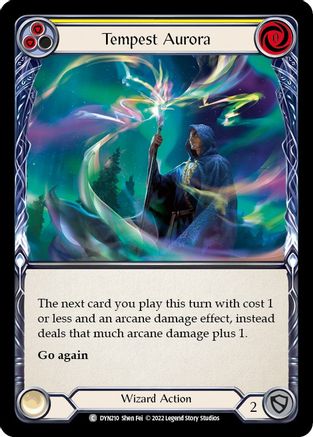 Tempest Aurora (Yellow) (DYN210)  Rainbow Foil