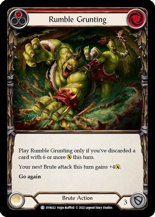 Rumble Grunting (Red) (DYN022)  Rainbow Foil