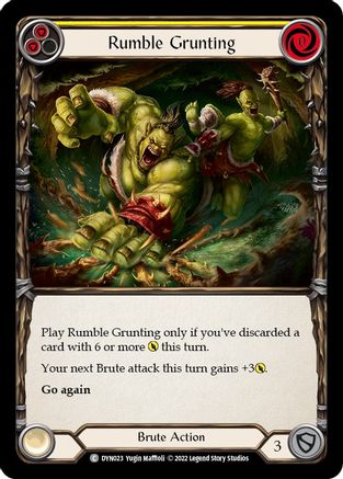 Rumble Grunting (Yellow) (DYN023)  Rainbow Foil