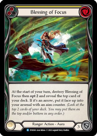 Blessing of Focus (Yellow) (DYN160)  Rainbow Foil