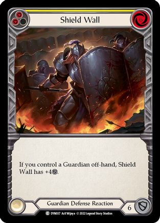 Shield Wall (Yellow) (DYN037)  Rainbow Foil