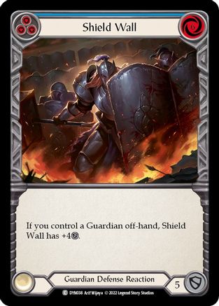 Shield Wall (Blue) (DYN038)  Rainbow Foil