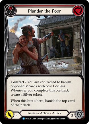 Plunder the Poor (Red) (DYN124)  Rainbow Foil
