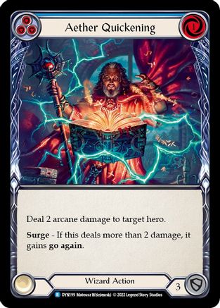 Aether Quickening (Blue) (DYN199)  Rainbow Foil