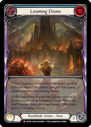 Looming Doom (Extended Art) (DYN175)  Rainbow Foil