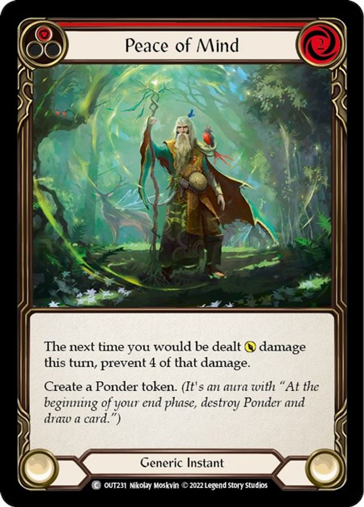 Peace of Mind (Red) (OUT231)  Rainbow Foil