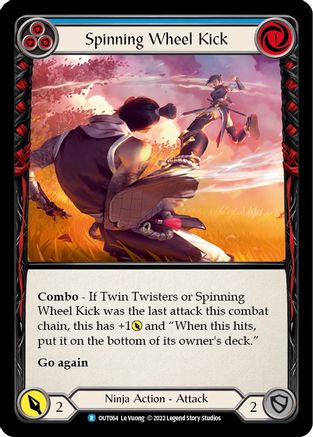 Spinning Wheel Kick (Blue) (OUT064)  Rainbow Foil