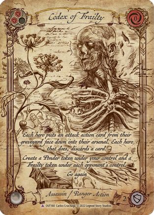 Codex of Frailty (Marvel) (OUT160)  Cold Foil