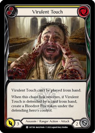 Virulent Touch (Yellow) (OUT169)  Rainbow Foil