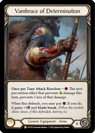 Vambrace of Determination (OUT174)  Rainbow Foil