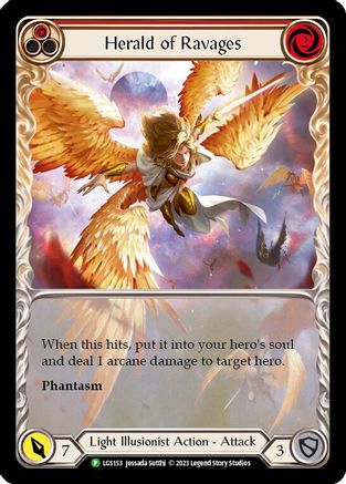 Herald of Ravages (Extended Art) (Red) -  LGS153 (LGS153)  Rainbow Foil