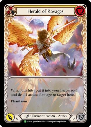 Herald of Ravages (Extended Art) (Yellow) - LGS154 (LGS154)  Rainbow Foil