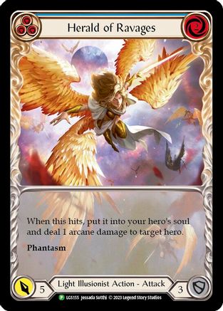 Herald of Ravages (Extended Art) (Blue) - LGS155 (LGS155)  Rainbow Foil