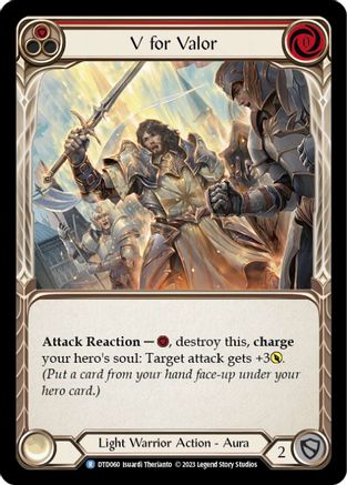 V for Valor (Red) (DTD060)  Rainbow Foil