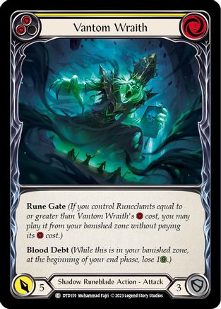 Vantom Wraith (Yellow) (DTD159)  Rainbow Foil