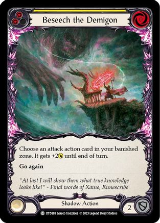 Beseech the Demigon (Yellow) (DTD188)  Rainbow Foil