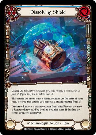 Dissolving Shield (Blue) (EVO089)  Rainbow Foil