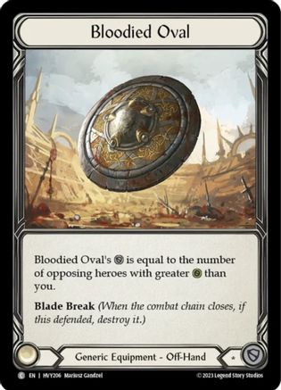 Bloodied Oval (HVY206)  Cold Foil