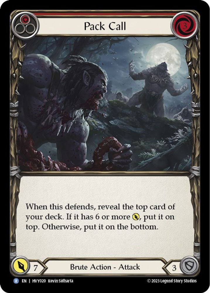 Pack Call (Red) (HVY020)  Rainbow Foil
