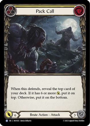 Pack Call (Yellow) (HVY021)  Rainbow Foil