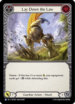 Lay Down the Law (HVY063)  Rainbow Foil