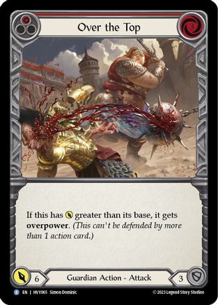 Over the Top (Red) (HVY065)  Rainbow Foil