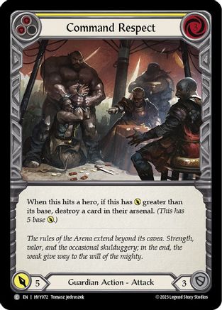 Command Respect (Yellow) (HVY072)  Rainbow Foil