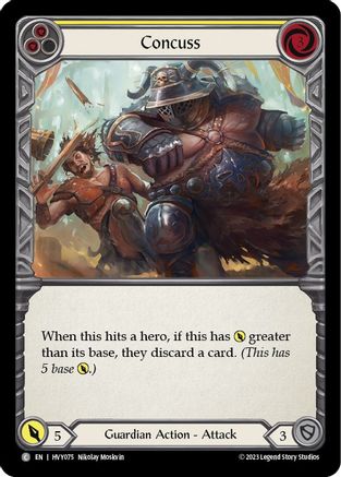 Concuss (Yellow) (HVY075)  Rainbow Foil