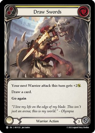 Draw Swords (Yellow) (HVY122)  Rainbow Foil