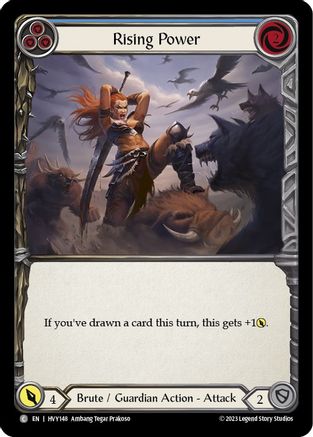 Rising Power (Blue) (HVY148)  Rainbow Foil