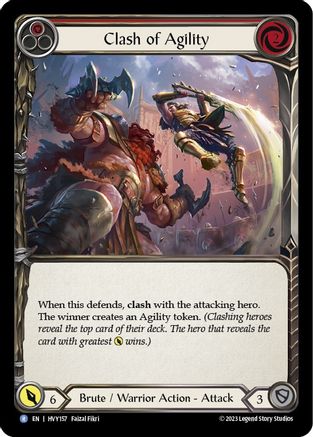 Clash of Agility (Red) (HVY157)  Rainbow Foil