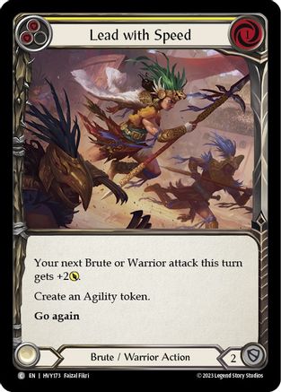Lead with Speed (Yellow) (HVY173)  Rainbow Foil