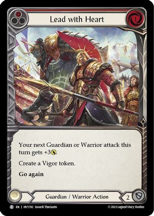 Lead with Heart (Red) (HVY192)  Rainbow Foil