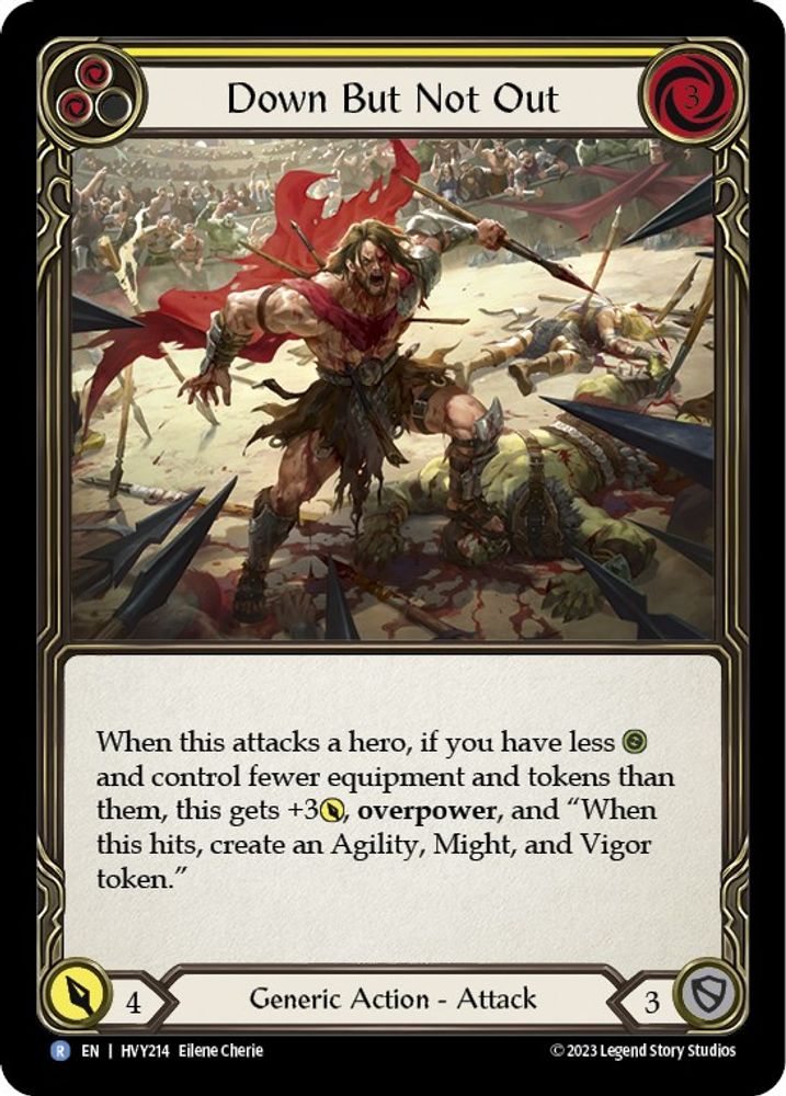 Down But Not Out (Yellow) (HVY214)  Rainbow Foil
