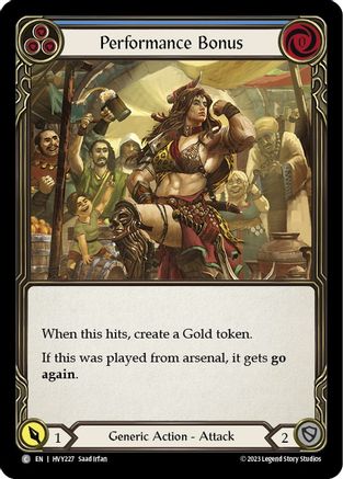 Performance Bonus (Blue) (HVY227)  Rainbow Foil