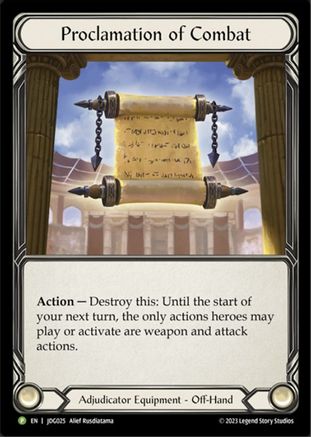 Proclamation of Combat - JDG025 (JDG025)  Cold Foil