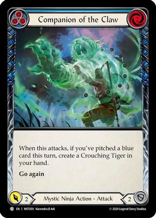 Companion of the Claw (Blue) (MST059)  Rainbow Foil