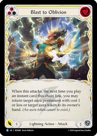 Blast to Oblivion (Yellow) (ROS080)  Rainbow Foil