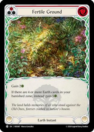 Fertile Ground (Red) (ROS067)  Rainbow Foil