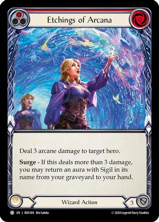 Etchings of Arcana (Red) (ROS189)  Rainbow Foil